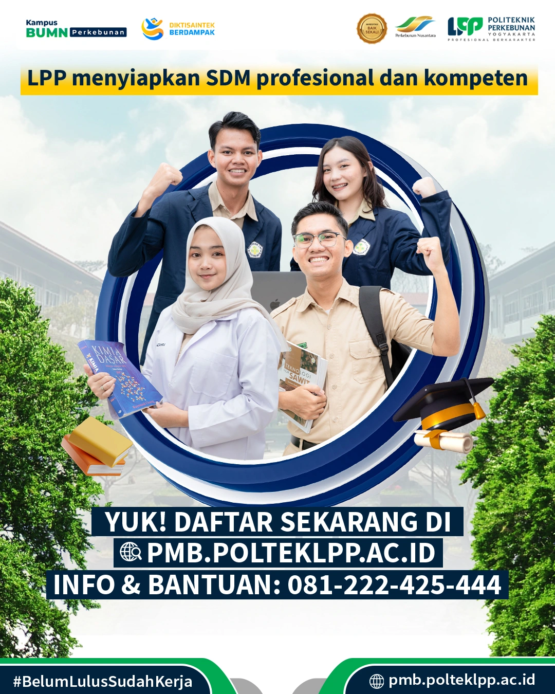 Kampus Perkebunan Politeknik LPP Yogyakarta. Pilihan Terbaik untuk siap kerja setelah lulus kuliah